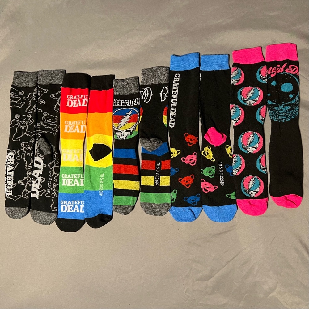 Grateful Dead socks 5 pack